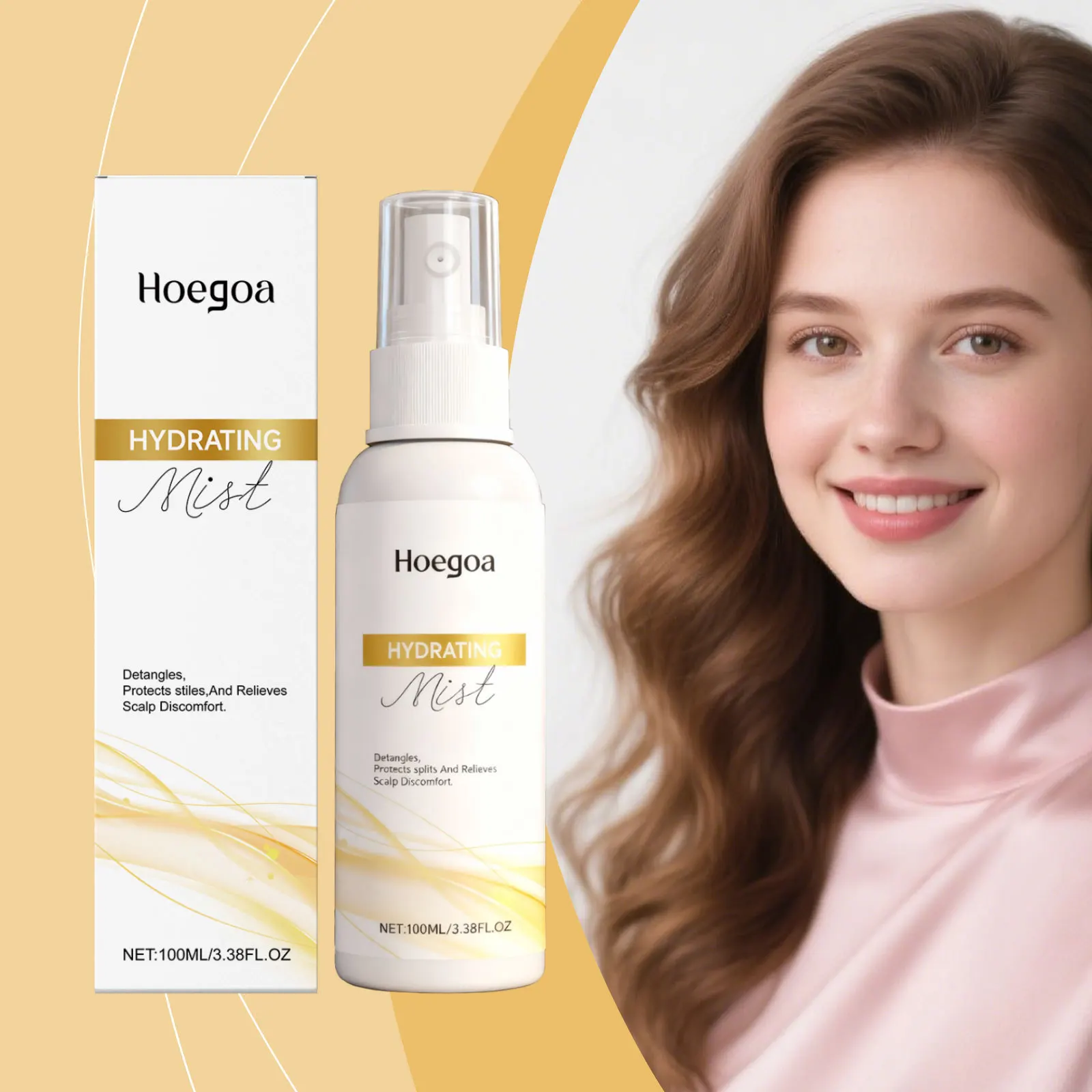 

HOEGOA Hair Nourishing Spray Relieve Dryness Reduce Loss Brightening Luster Eliminate Frizz Repair Damage Hair Moisturize Spray