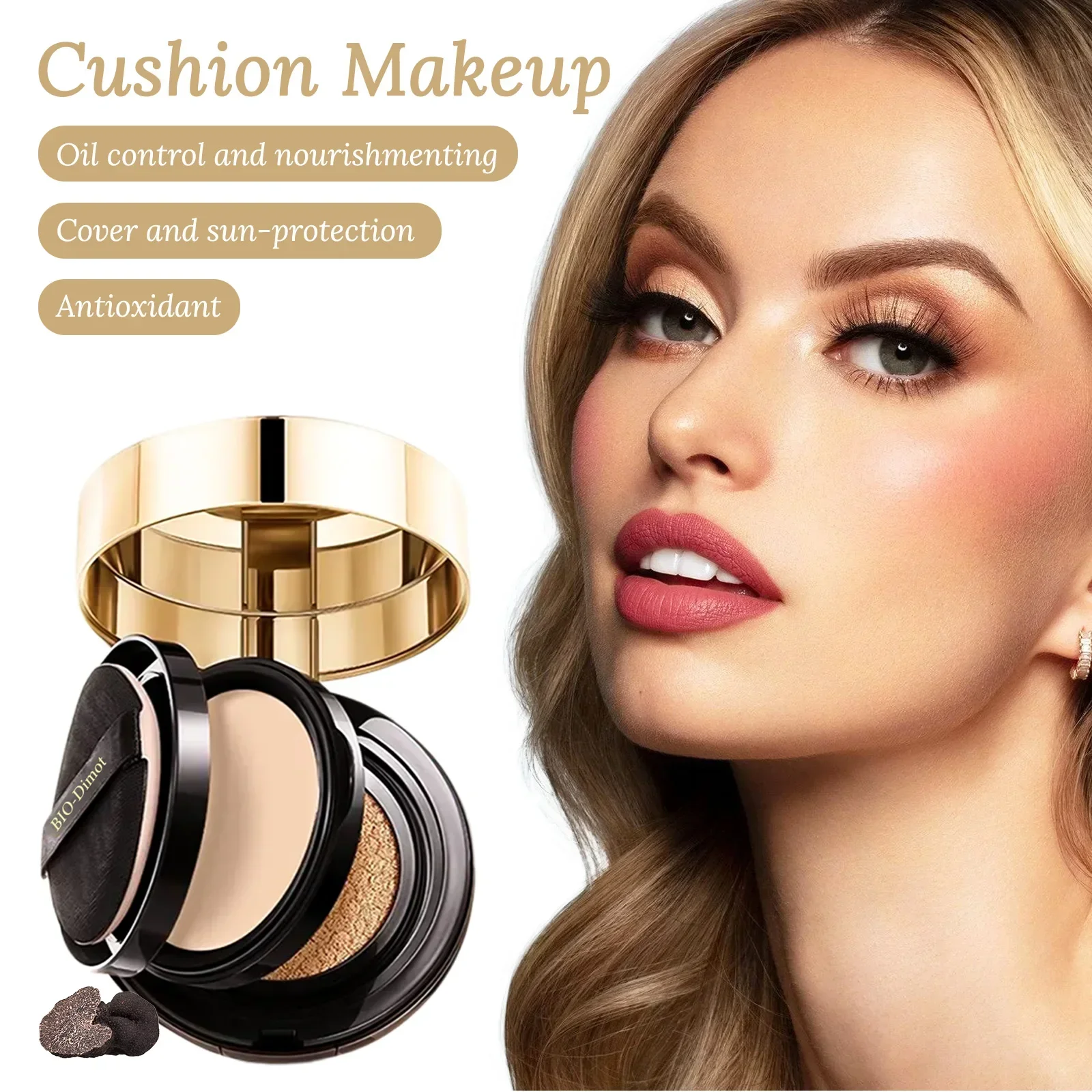 

Портативный коврик для макияжа с полным покрытием — тональный крем, консилер, праймер и пудра 4-в-1 со стойким водонепроницаемым матовым ношением.