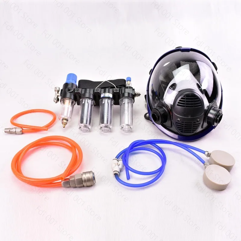 Supplied Air Respirator Full Face Mask for Spray Painting Air Compressor Powered Air Purifying Respirator