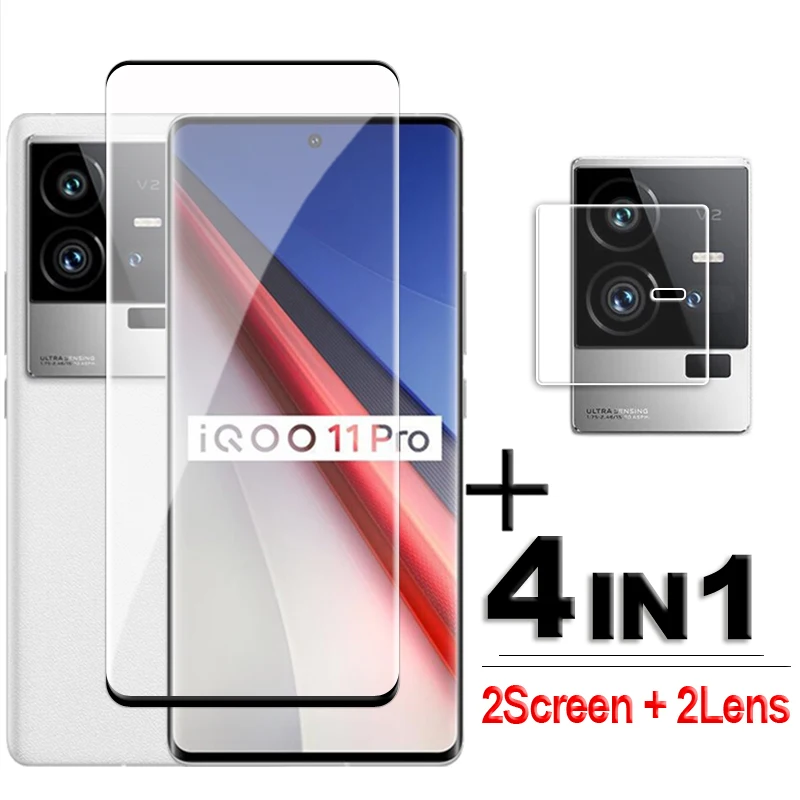 

For Vivo iQOO 11 Pro Glass 3D Full Cover Curved Screen Protector iQOO 11 Pro Tempered Glass For iQOO 11 Pro Lens Film 6.7 inch