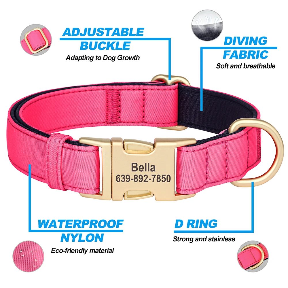 Custom Nylon Dog Collar Waterp - Name Necklace Custom review and price