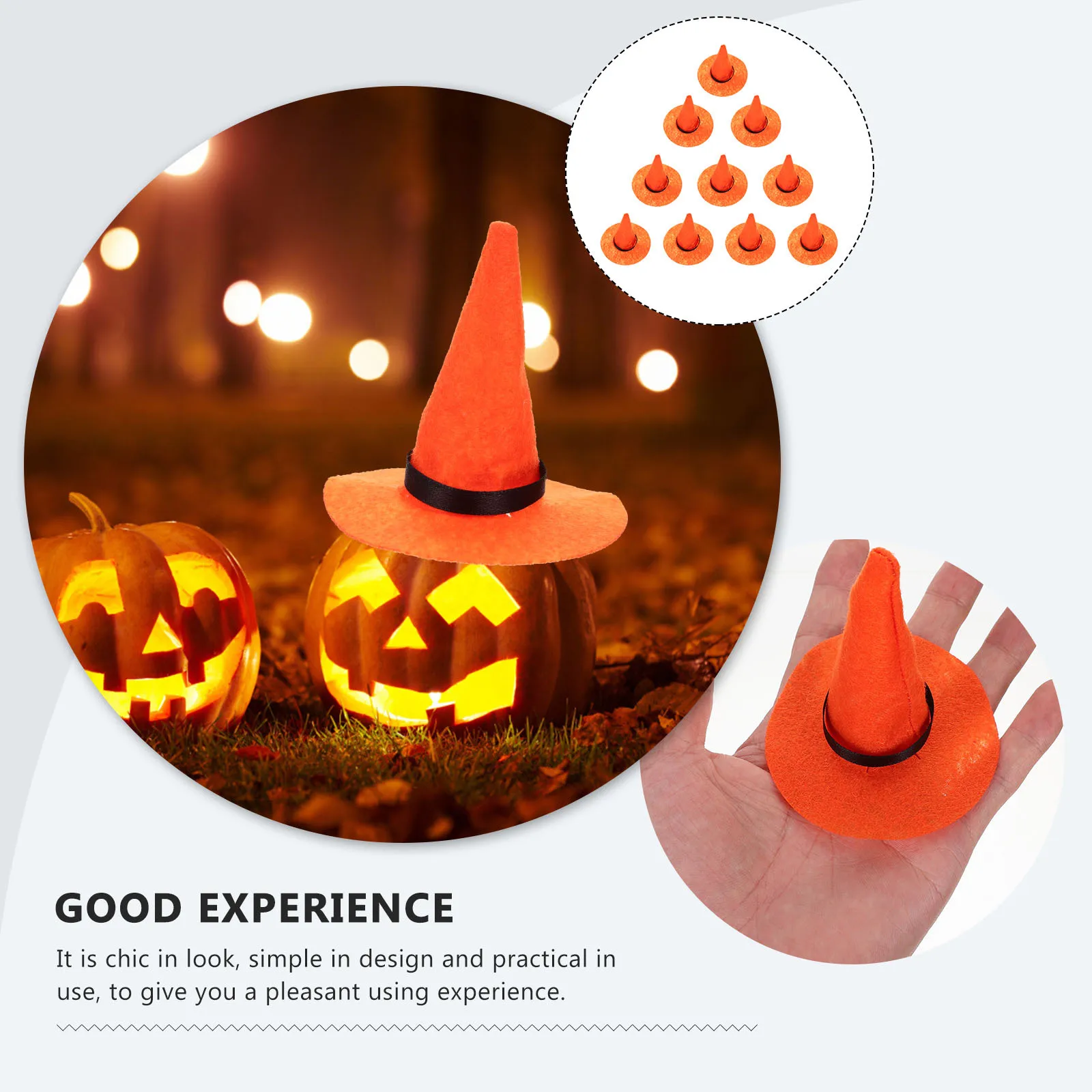 

10pcs Hats Halloween Wine Bottle Toppers Party Favors Decoration Craft Accessories Bottle Caps Decor