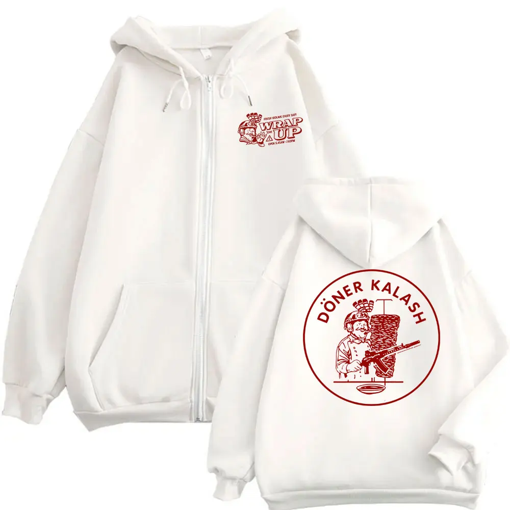 

Doner Kebab Kalash Funny Meme Zipper Hoodie Forward Observations Group Zip Up Jacket Karl Marx Socialist Hoodies Man Casual Coat