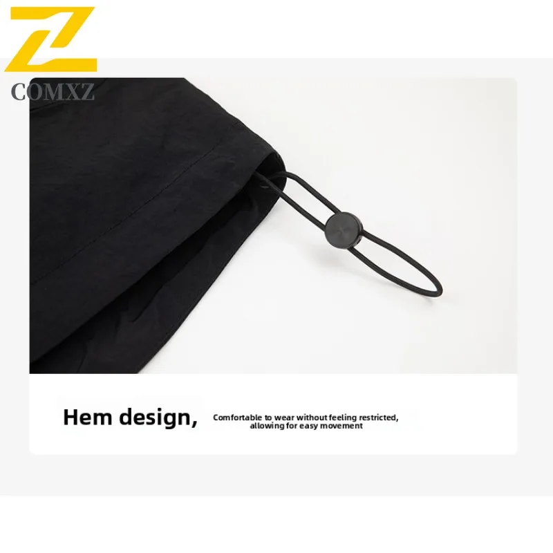 COMXZ Male Jacket Turndown Collar Outdoor Climbing Windproof Motorcycle Coat Single Breasted Design Wear Resistant Autumn Wear