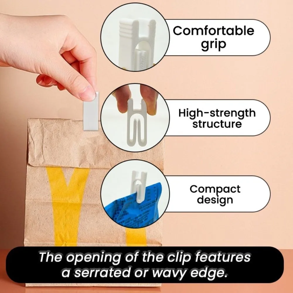 Snack Bag Sealing Clips 3D Printed Food Packaging Clips Random Colorful Kitchen Gadget Freshness Storage Multifunctional Clip