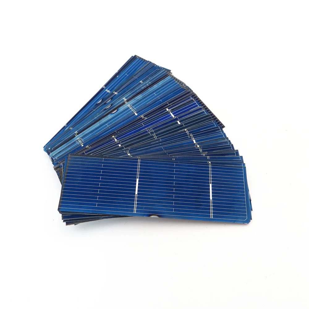 100 sztuk 0.5V 320mA Panel słoneczny 52*19mm układ słoneczny DIY dla akumulator ładowarki do telefonów przenośne części ogniw słonecznych fabryka