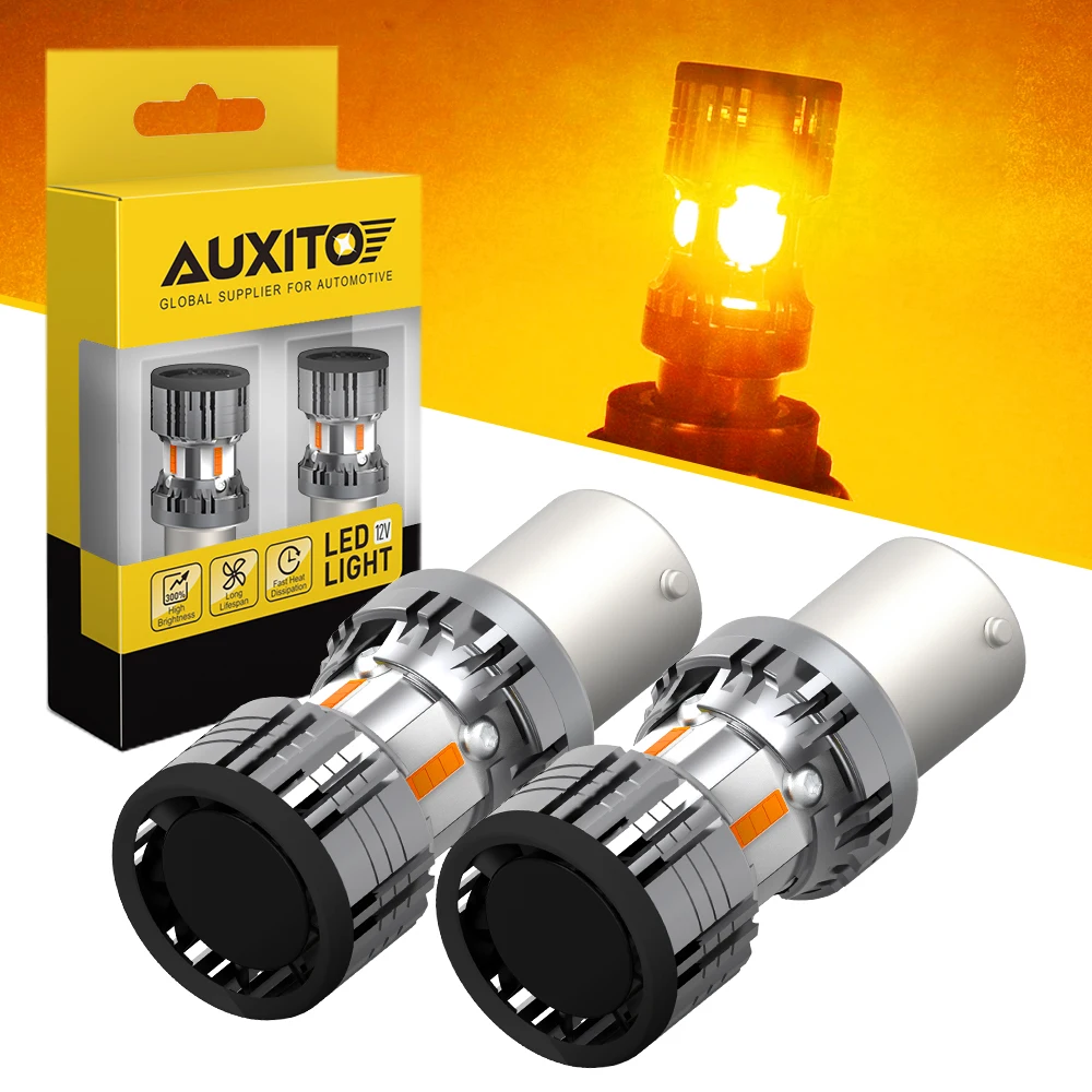 

2Pcs BAU15S LED Lamp Amber Yellow 1156 PY21W Canbus Turn Signals Light Bulb P21W Ba15s WY21W Super Bright12V