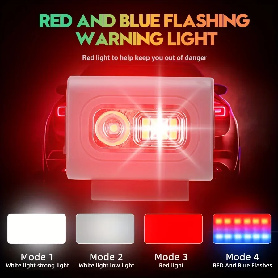 Magnetic Chest Light Head Light Detachable Flashlight Portable Sports Lighting Torch Outdoor LED Silicone Night Running Light