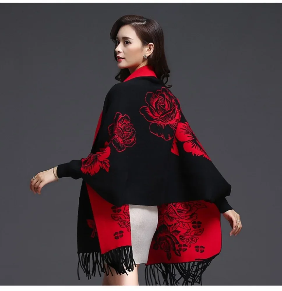 

Vintage Elegant Ethnic Style Harajuku Streetwear Quality Cloak Capes Ponchos Coats Women Clothing Jackets Fashion Clothes