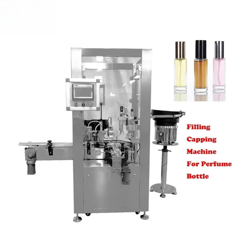 Automatic perfume filling machine 10-100ml essential oil perfume bottle liquid filling and sealing machine