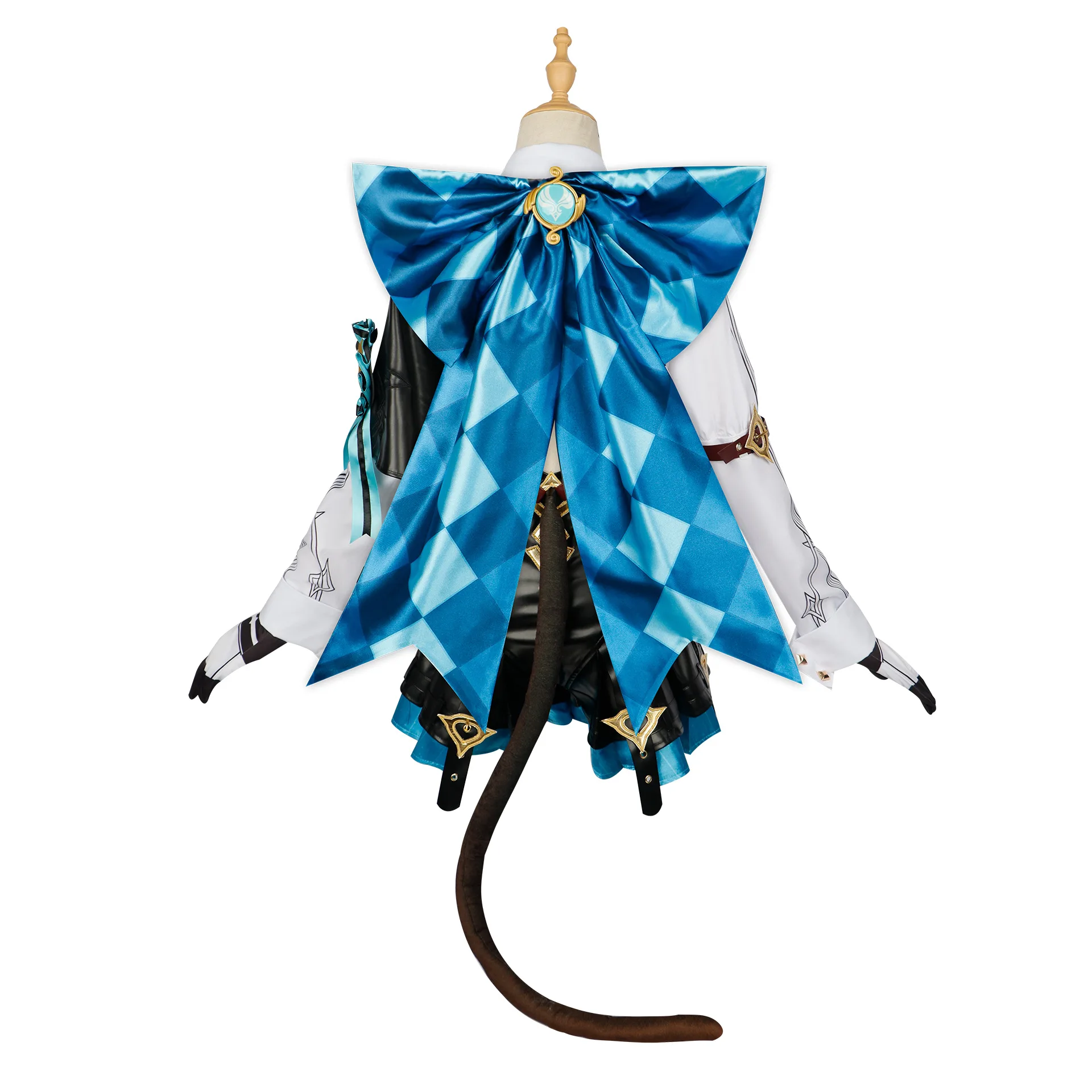 Costume Cosplay LyNouveau de Genshin Impact, Robe et Perruque de Magicien Fontaine, Ensemble Complet pour Halloween et ixde Noël