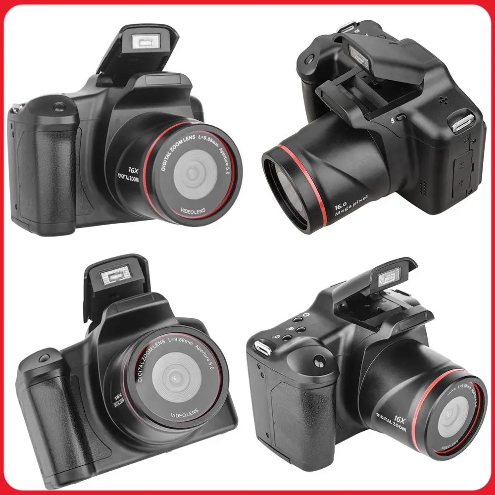 1080P 16MP Digitalkamera mit 16-fach Zoom und 2,4 Zoll LCD-Bildschirm Vlogging-Kamera für Fotografie