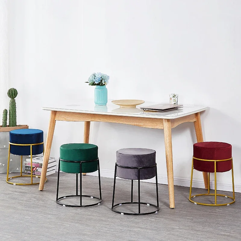 

Luxury household small stool makeup stool online celebrity metal stool.