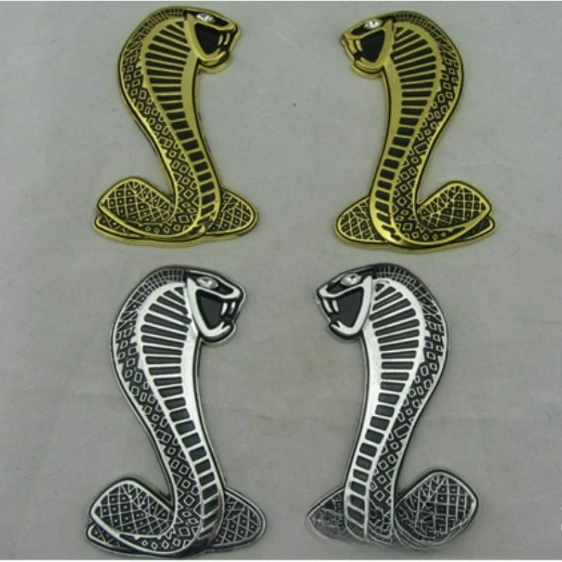 

High-quality Modified 3D Metal Alloy Car Stickers Cobra Patterns DIY Scratch Covering Personalized Decorative Car Accessories