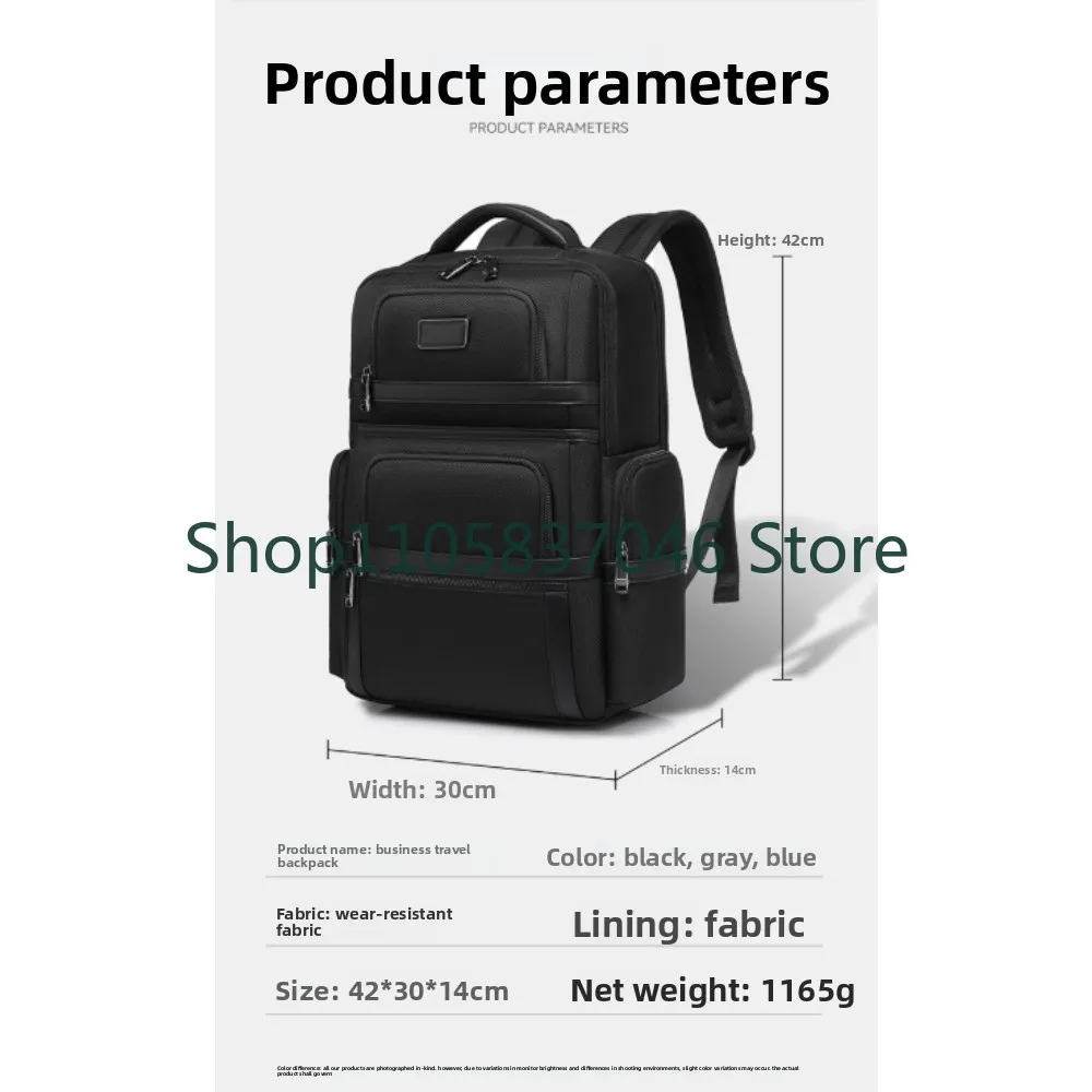 Laptop bag, men's 16 inch lightweight backpack, large capacity commuting business travel backpack