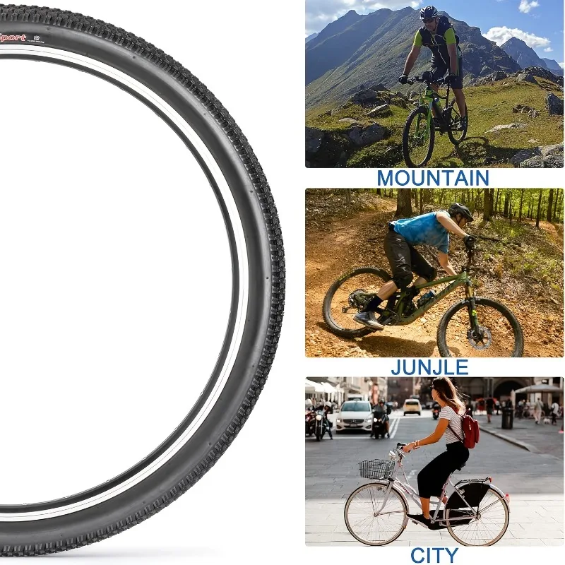 2 Stück Fahrradreifen 26x1,95 26x2,125 26x2,35 Mountainbike-Reifen Pannensicher Fahrradreifen für Stadt Straße Schotter Gras MTB – Detail 10