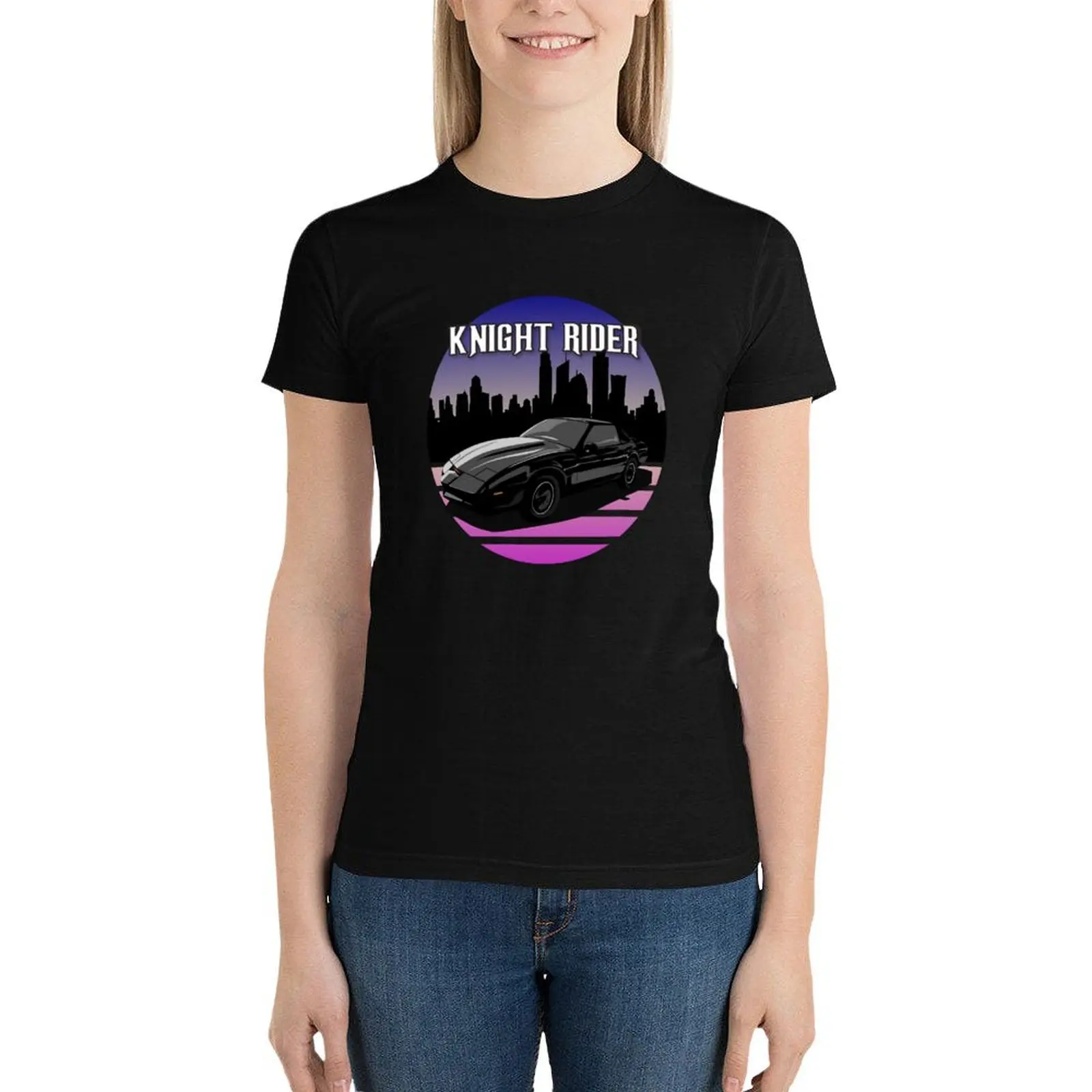 Knight Rider KITT T-Shirt hippie clothes graphics summer top animal print shirt for girls Women's t-shirt