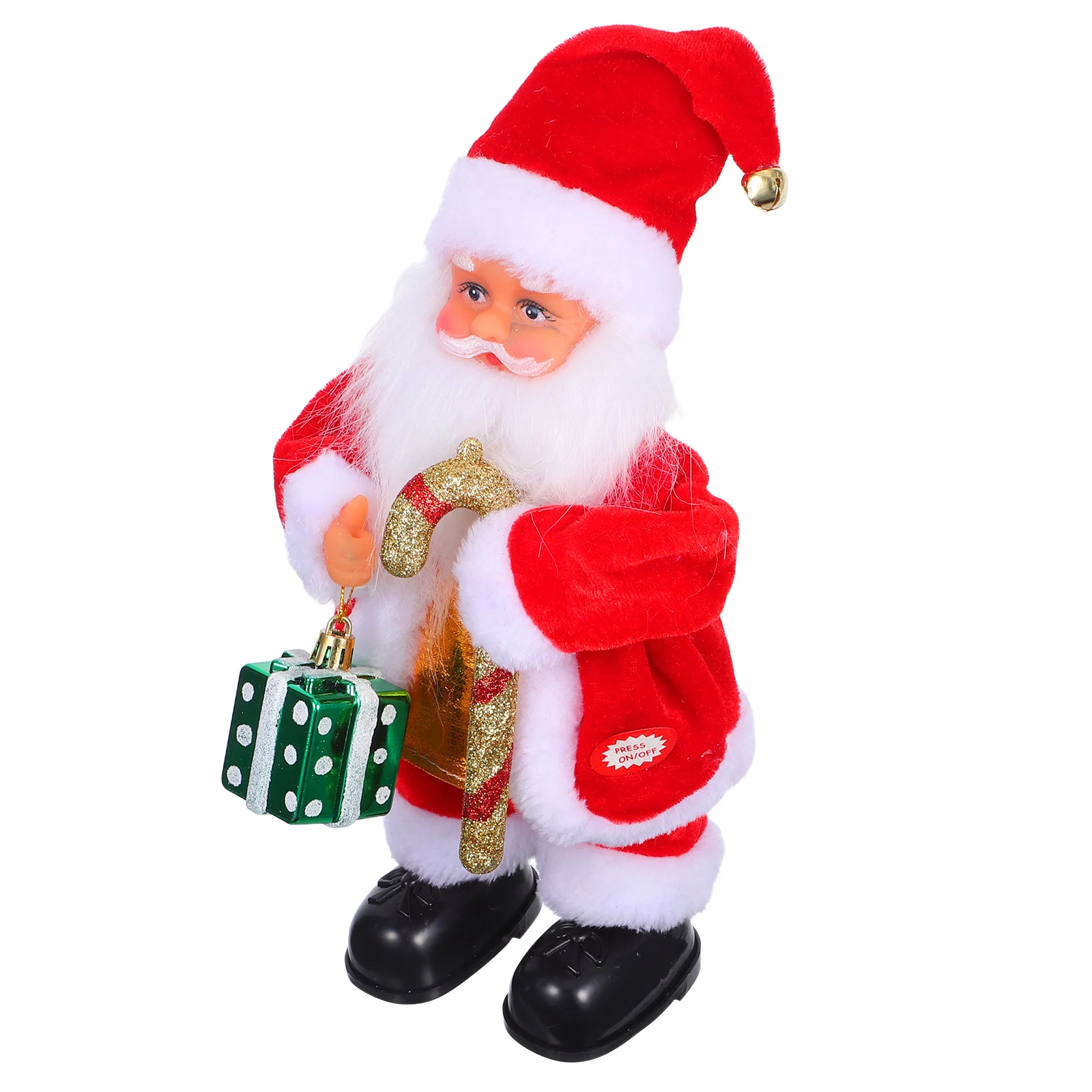 Santa Toy Christmas Party Toys Cartoon Electric Decor Crutch Favors Plastic Decorative Decorations