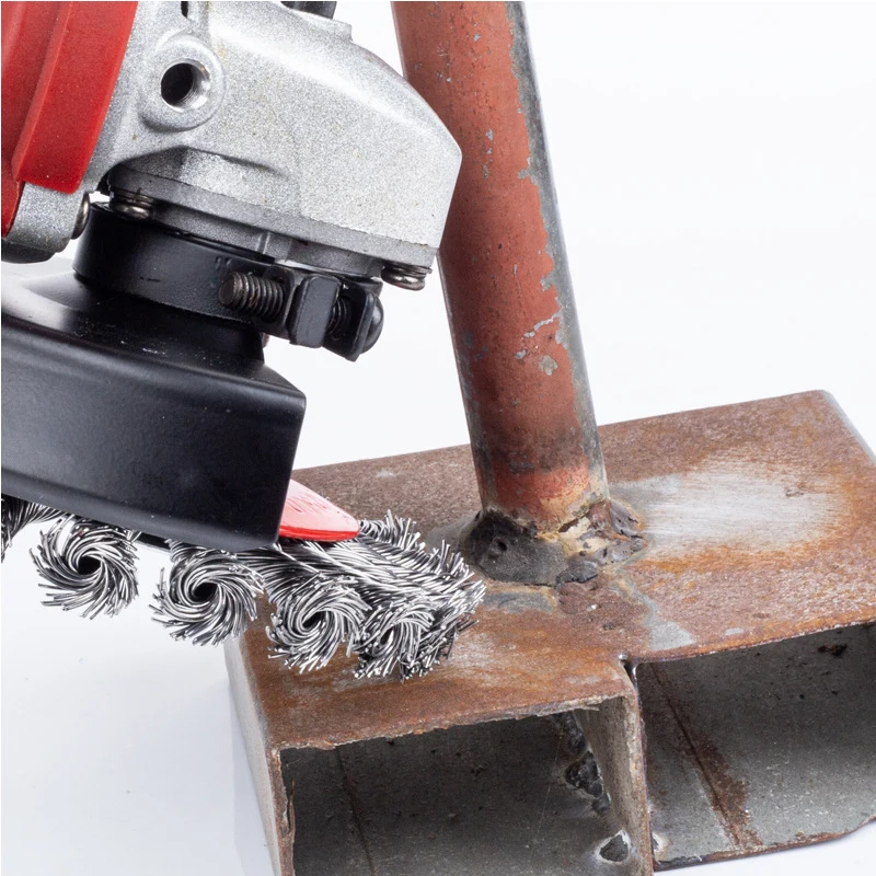 

75/100 мм M14 витая стальная проволока, чашечная щетка, мощный абразив для удаления краски для угловой шлифовальной машины, вращающийся инструмент для удаления заусенцев