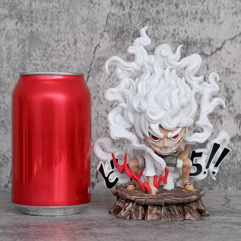 One Piece Nika Luffy Gear 5 SD Chibi Ground Pounding Figure Collectible Statue Desktop Decor Ornament Gift For Anime Fans