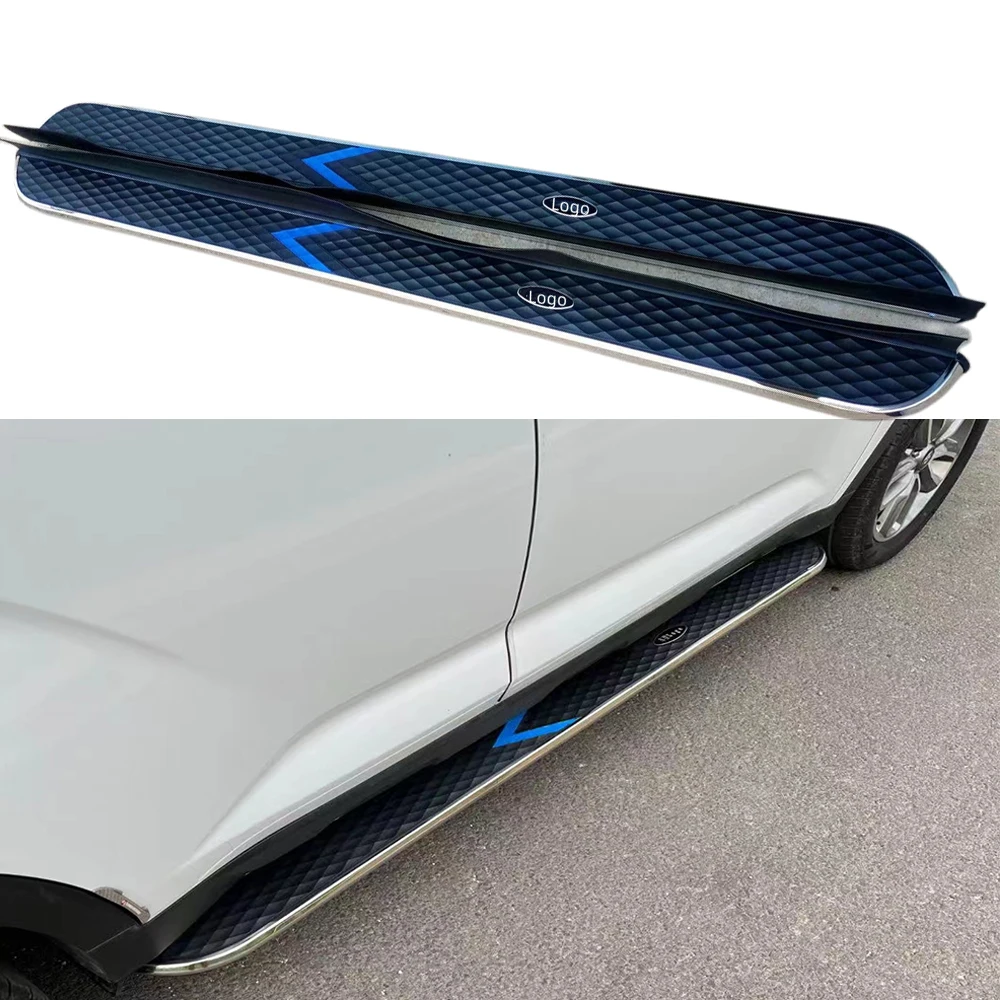 2 Pieces Aluminum Fixed Running Board Side Step Pedal Side Tube Nerf Bar Fits for 2020-2023 Hyundai Palisade