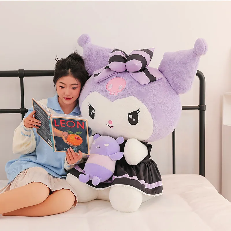 New Plush Skirt Kuromi Little Devil Plush Toy Doll Cute Cloth Doll Child Doll Sleeping Pillow