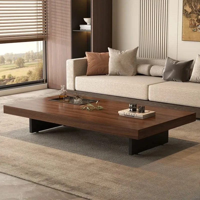 

Журнальный столик из массива дерева, продвинутый минималистичный итальянский балкон, бытовая гостиная, простой журнальный столик для маленькой квартиры, квадратный столик