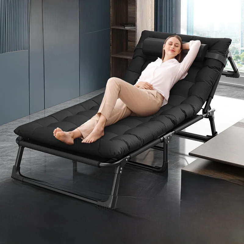 Multi-Functional Folding Bed Office Nap Single Bed Portable Military Bed Recliner Chair Home Use Pulling Car Camping Equipment