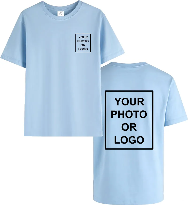 Custom Cotton T-shirt Personalized  Your Design Here Custom Text Tshirt for Men Women Add Your Own Design Fashion T Shirt