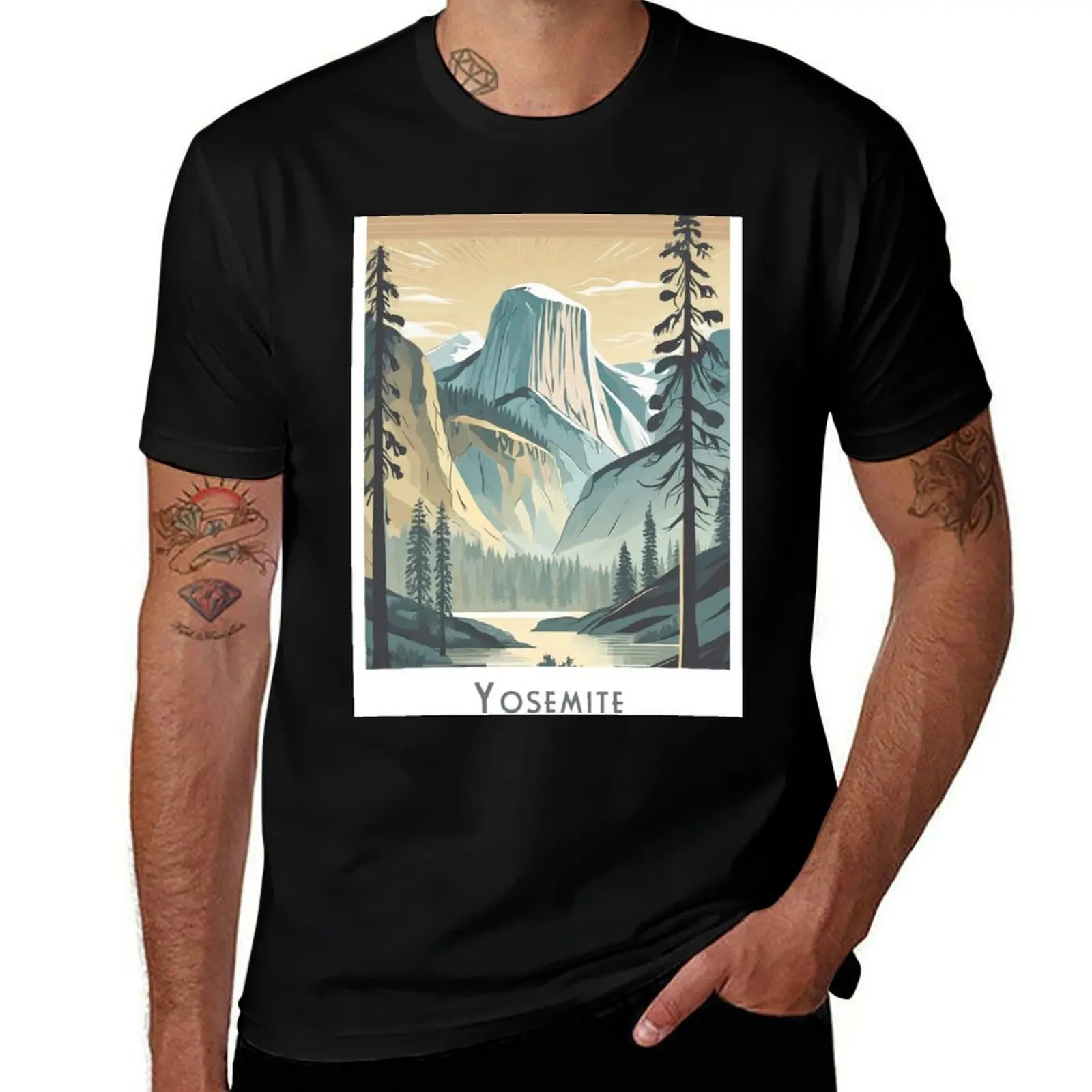 

Minimal Vintage Yosemite National Park Travel Poster - Retro - Travel - Minimalist Poster T-Shirt