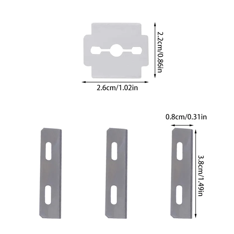 LMDZ Stainless Steel Blades Replacement Blades for Leather Craft Cutting Tool Leather Skiving Knife Thinning Knife Accessories