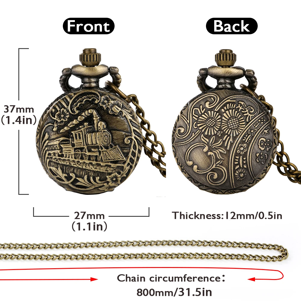 Кварцевые карманные часы в стиле стимпанк, ретро, с поездом, ностальгические сувениры, коллекционные предметы, подарки для женщин, Классические Подвесные часы, часы для мужчин