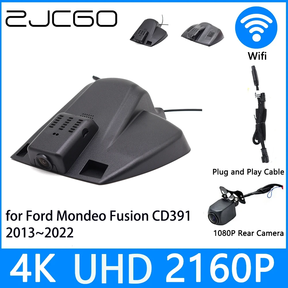 

ZJCGO Dash Cam 4K UHD 2160P Video Recorder DVR Night Vision parking for Ford Mondeo Fusion CD391 2013~2020