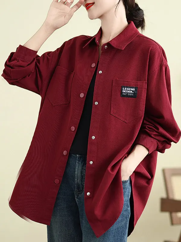 SuperAen Simple Safari Style Jacket Spring and Autumn New Oversize Loose-fit American-style High Street Casual Coats