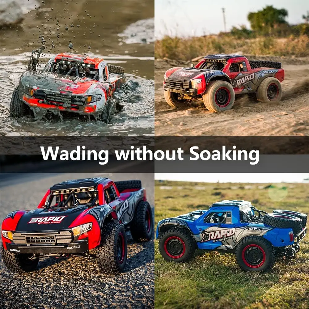 High Speed 1/14 Scale RC Truck for Adults 30 MPH 4WD Remote Control Off-Road All Terrain Rock Crawler 4X4 Car for Boys