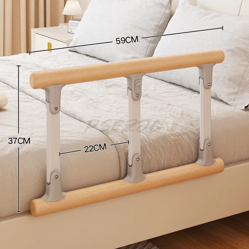 سياج الدرابزين الداعم يربك مكافحة السقوط الخشب الصلب المسنين جهاز مساعد المنزل السرير مسند الذراع السلامة