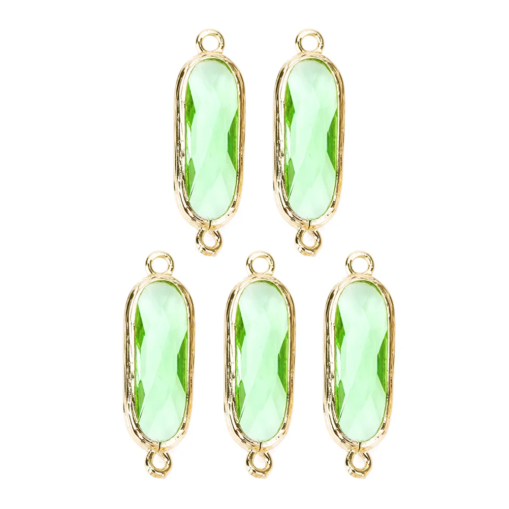 

5pcs Glass Pendant Jewelry Accessories DIY Delicate Design Beautiful Color Premium Metal Practical Use Bracelet Earring Necklace