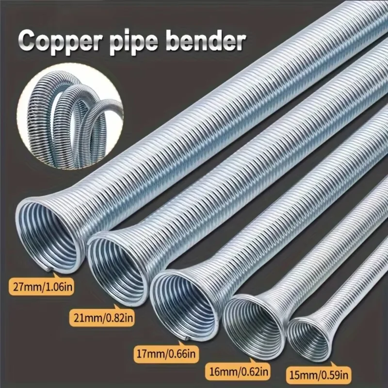 

ABFI 5Pcs Premium Outside Style Spring Copper Tube Benders Spring Tube Bender Set Manual Internal Folding Bending Line Pipe