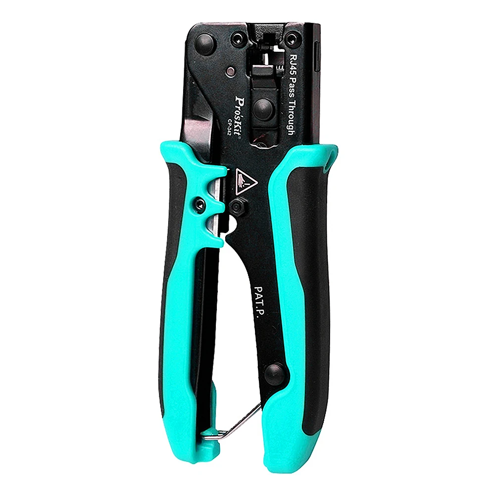 ProsKit CP-342 Wire Crimping Pliers 8P8C RJ45 Perforated Crystal Head Crimping Tool 4 In 1 Ethernet Network LAN Cable Stripper