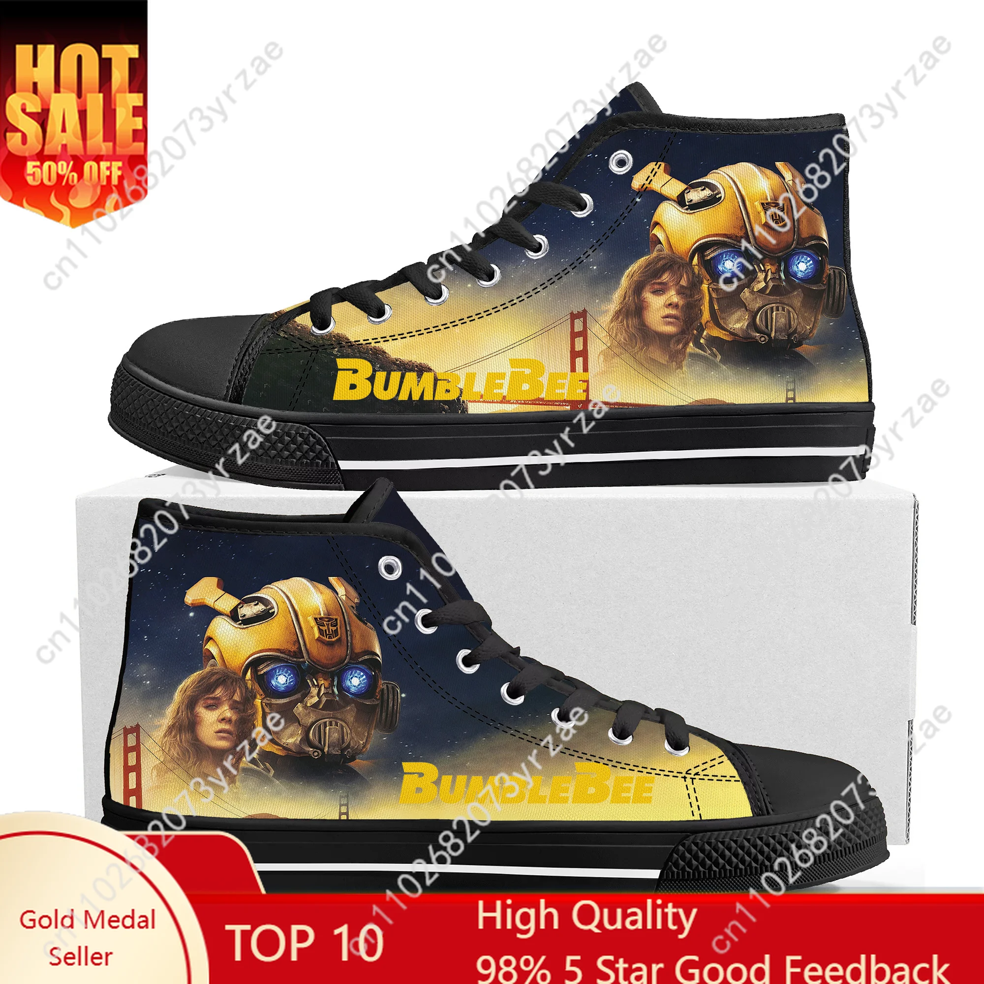

Bumblebee High Top Flats Sneakers Mens Womens Teenager Sports Running Shoes Casual Fashion Canvas Shoe Custom Sneaker