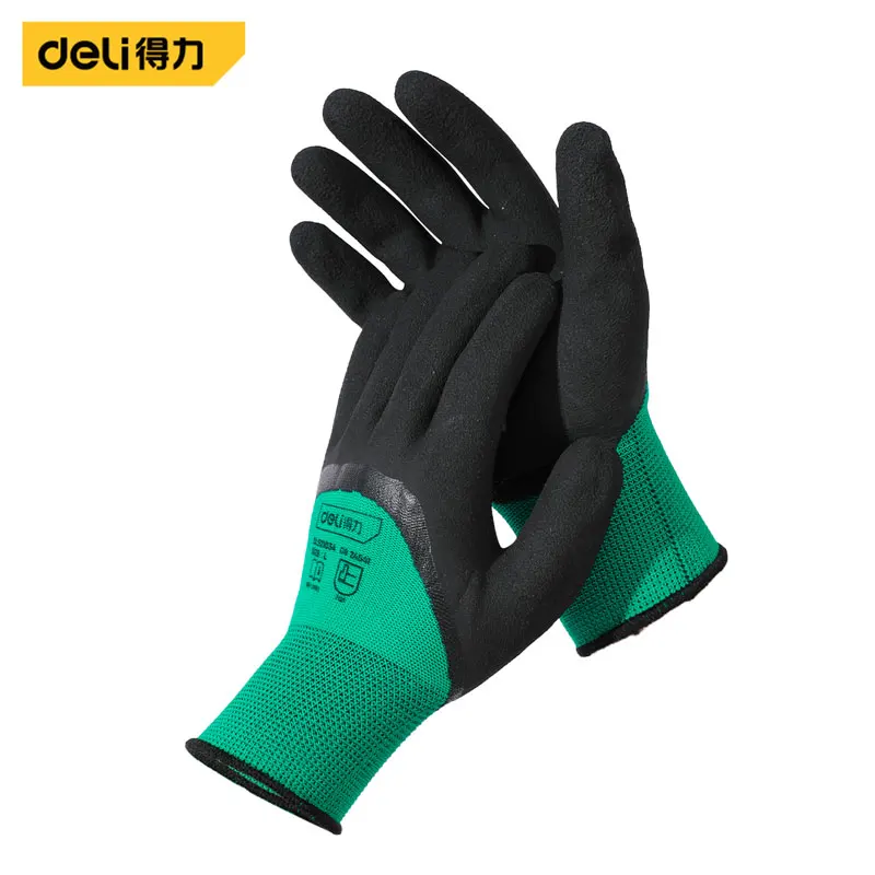 Luvas de Trabalho Resistente ao Desgaste Jardinagem Escavação Plantio Jardim Luvas de Látex Revestido Luva de Poliéster Luvas de Proteção do Trabalho Par de