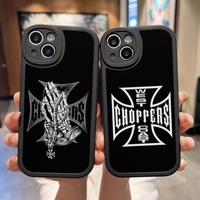 West Coast Choppers Original Phone Case for Iphone 15 Pro Max 14 Plus 11 13 Pro 12 X Xr Xs 7 8 Puls Se Lambskin Silicone Cover