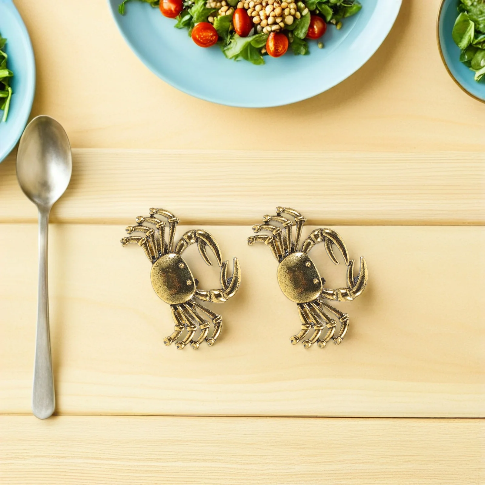 

6Pcs Crab Napkin Rings Set Multifunctional Ocean Decor for Engagements Christmas and Festive Dinners Crab Rings