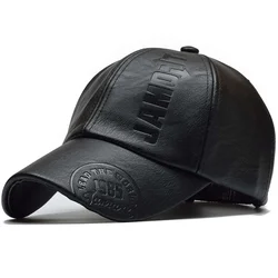 Gorra de béisbol de cuero para hombre, gorro de estilo Hip Hop, militar, británico, Vintage