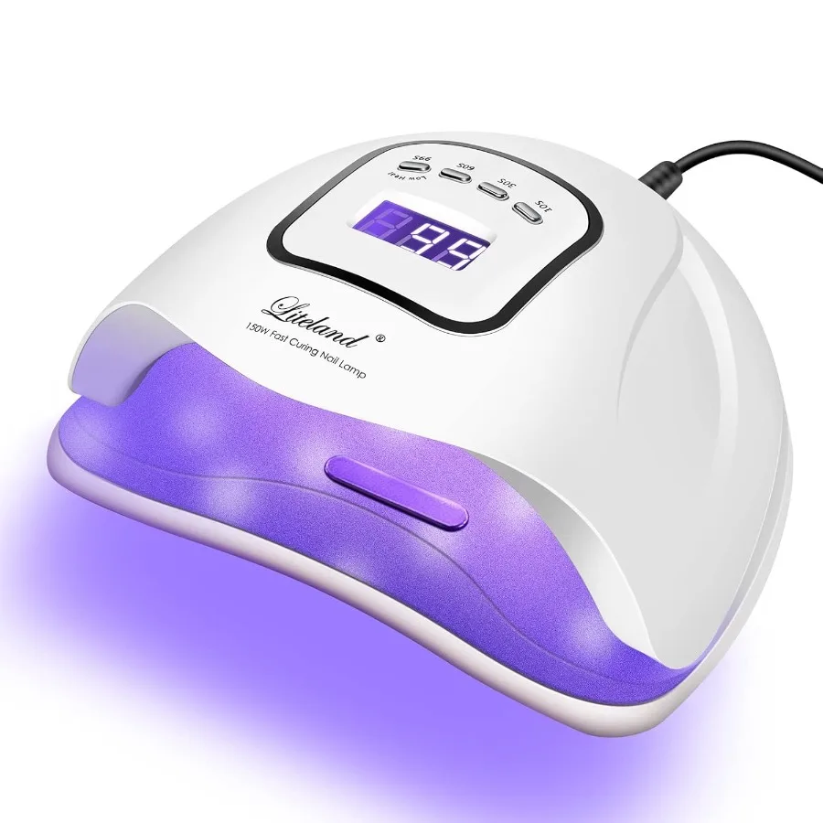 

UV Gel Nail Lamp150W UV Nail Dryer LED Light for Gel Polish4 Timers Professional Nail Art Accessories Curing Toe Nails