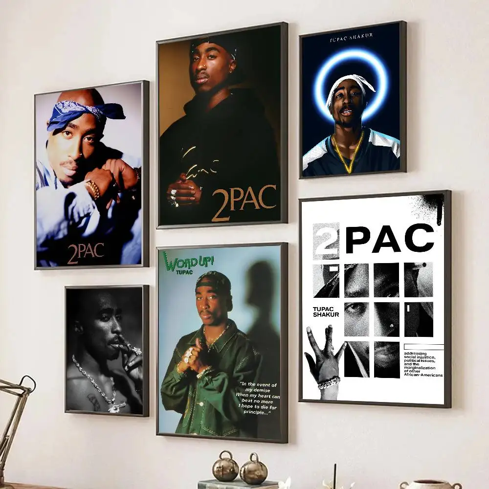 Tupac Shakur Poster Self-adhesive Art Room Entrance Restaurant Wall Decor Art Painting