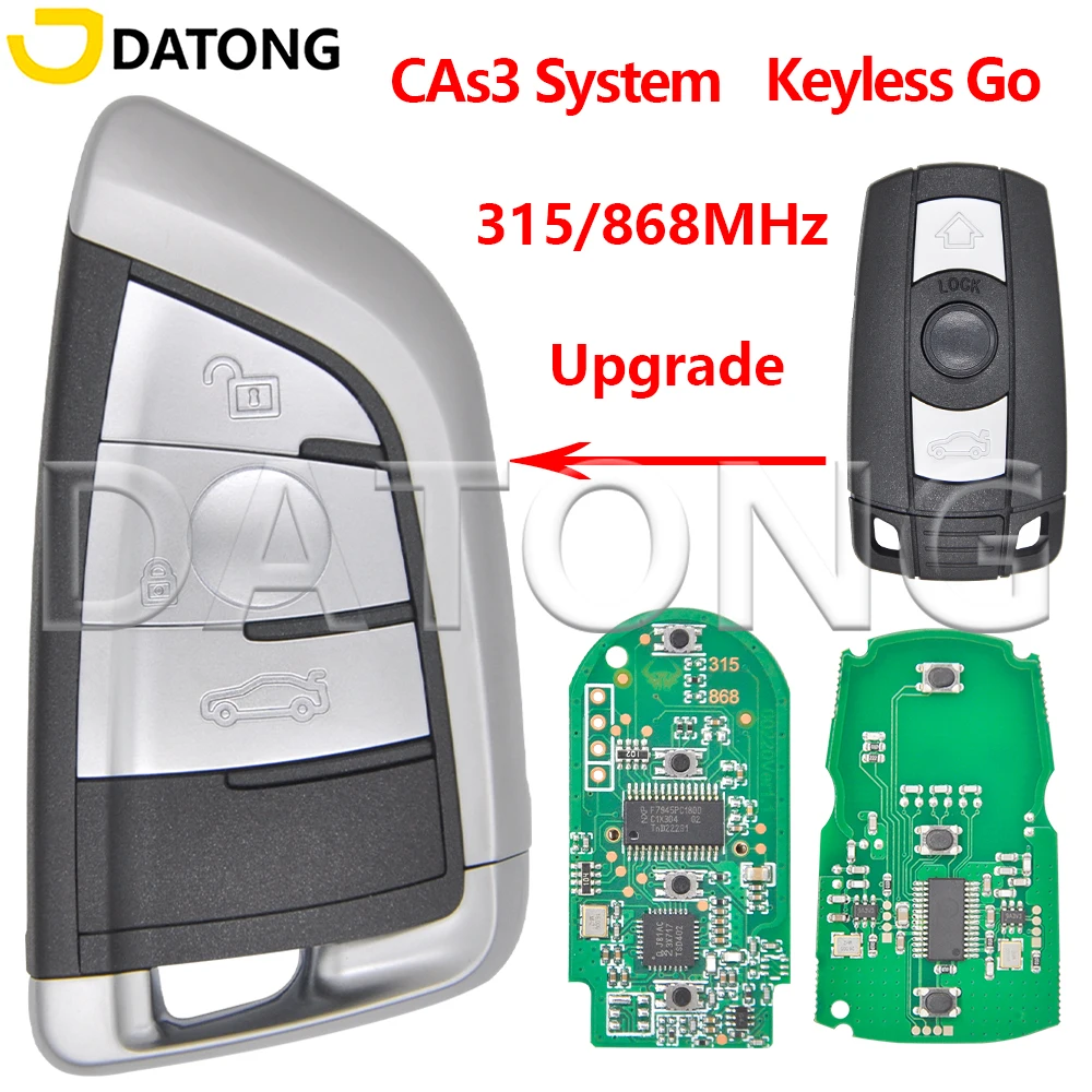 

Datong World Remote Control Car Key For BMW 3 5 6 Series X5 X6 CAS3 System ID46 315 868MHz PCF7945AC Upgrade Keyless Entry Card