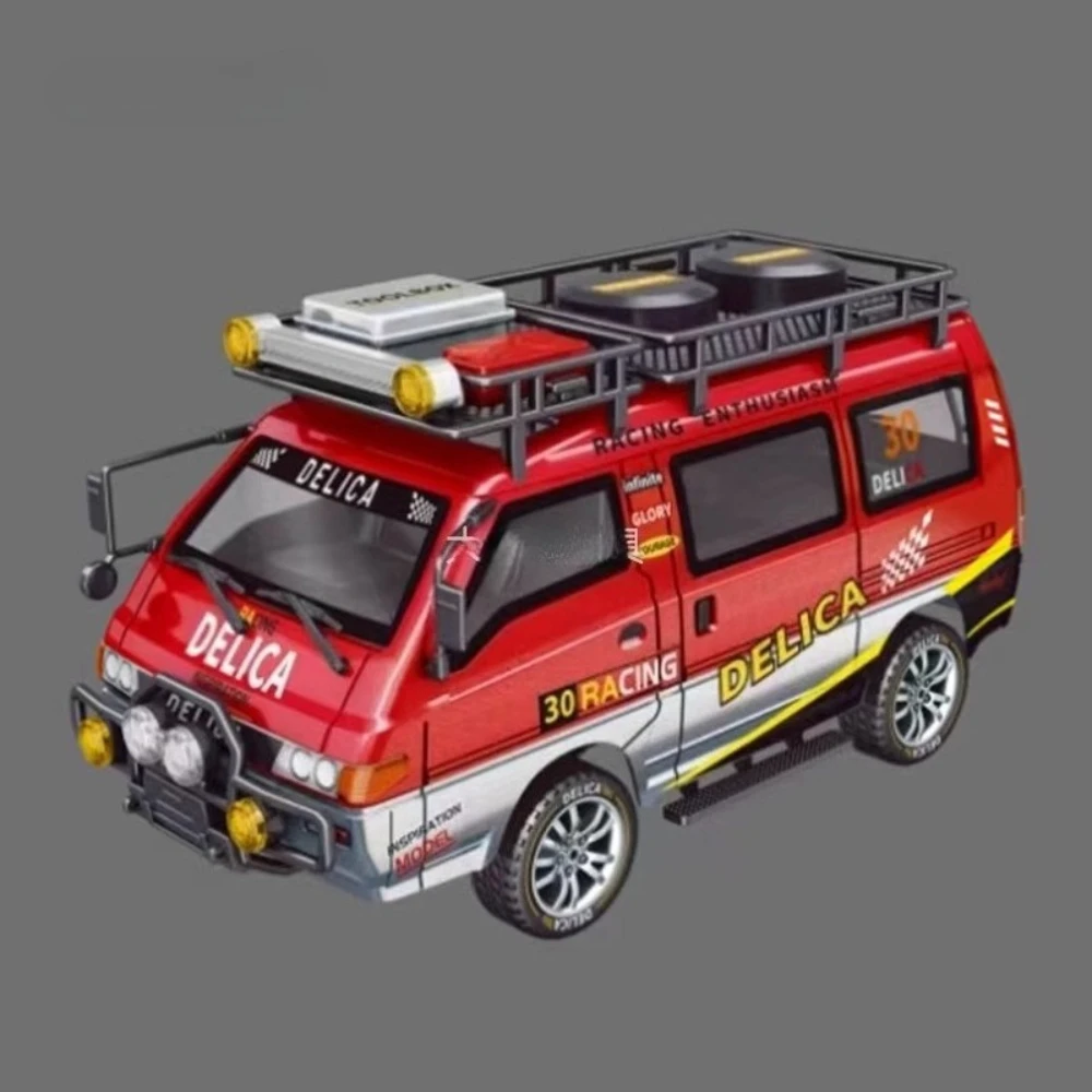 Carro de controle remoto com tração nas quatro rodas 1/24 RC com sistema de iluminação Simulação Modelo de controle remoto Brinquedo para presente