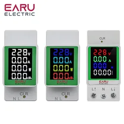 4IN1 Digitale AC 110V 220V 100A Tensione Corrente KWH Monitor di Energia Elettrica Tester VOLT AMP Voltmetro Aamperometro Wattmetro Su Guida Din