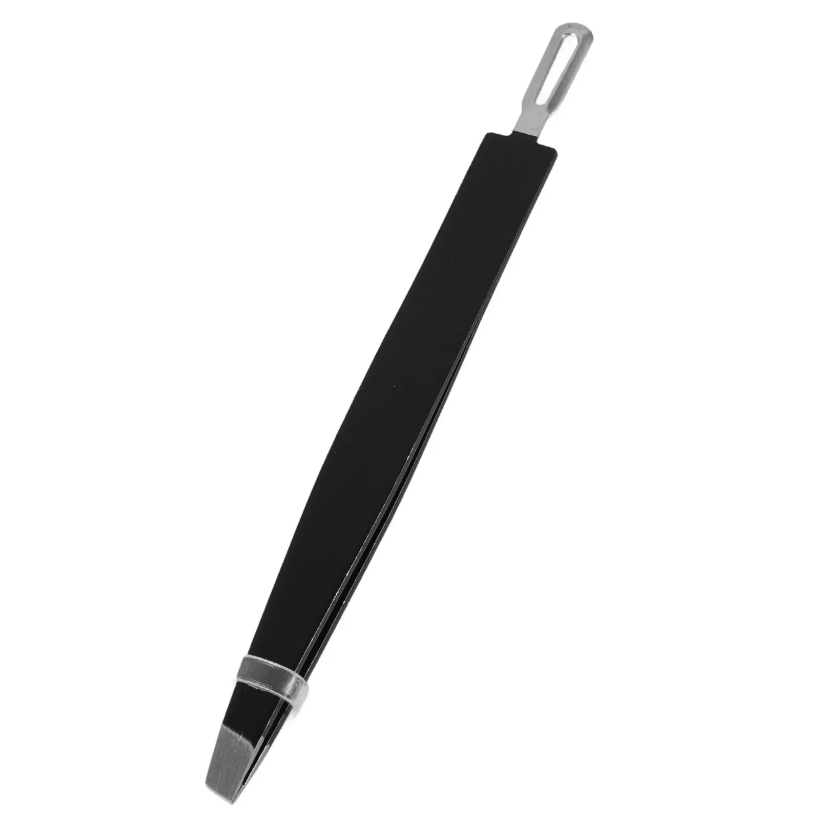 

Stainless Steel Tweezers Black Professional Eyebrow Clip False Eyelash Trimmer Ergonomic Design Practical Tool Long Lasting Use